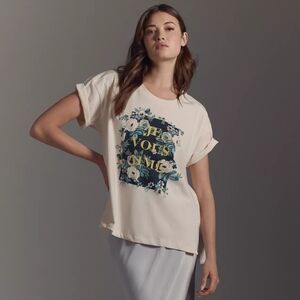 Anthropologie Floral French Oversized Shirt